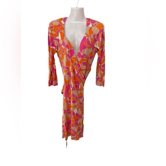 EUC Colourful Audrey Mai Wrap Dress - Picture 4 of 8